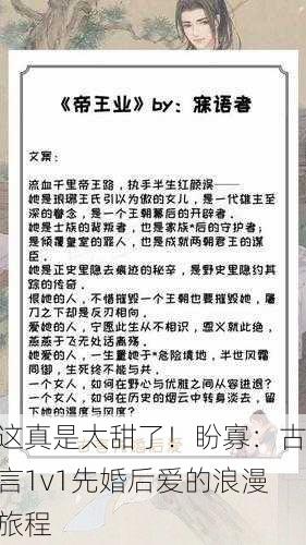 这真是太甜了！盼寡：古言1v1先婚后爱的浪漫旅程