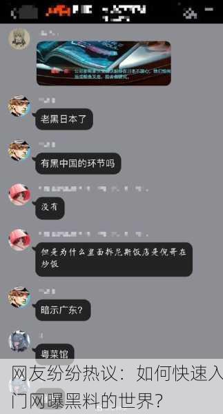 网友纷纷热议：如何快速入门网曝黑料的世界？