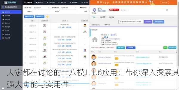 大家都在讨论的十八模1.1.6应用：带你深入探索其强大功能与实用性