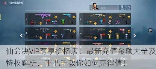 仙命决VIP尊享价格表：最新充值金额大全及特权解析，手把手教你如何充得值！