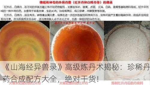 《山海经异兽录》高级炼丹术揭秘：珍稀丹药合成配方大全，绝对干货！