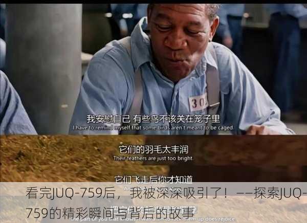 看完JUQ-759后，我被深深吸引了！——探索JUQ-759的精彩瞬间与背后的故事