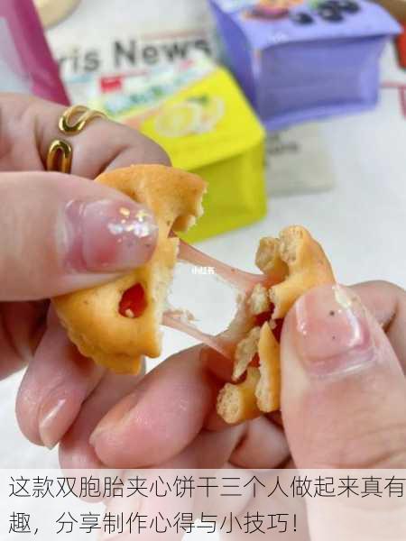 这款双胞胎夹心饼干三个人做起来真有趣，分享制作心得与小技巧！