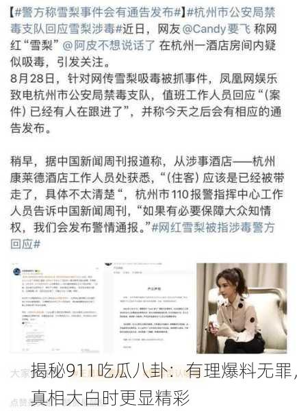 揭秘911吃瓜八卦：有理爆料无罪，真相大白时更显精彩