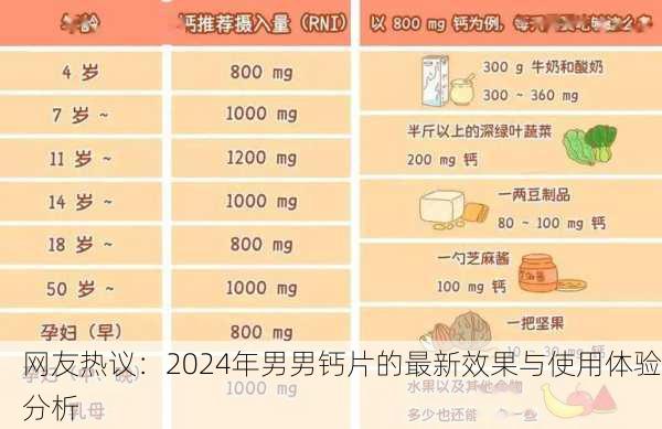 网友热议：2024年男男钙片的最新效果与使用体验分析