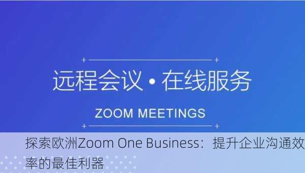 探索欧洲Zoom One Business：提升企业沟通效率的最佳利器