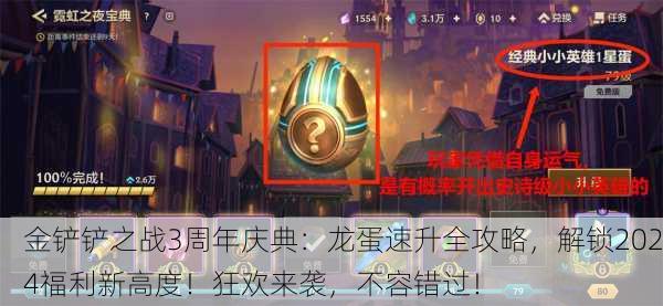 金铲铲之战3周年庆典：龙蛋速升全攻略，解锁2024福利新高度！狂欢来袭，不容错过！