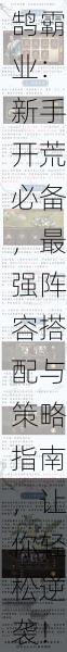《三国群英传》鸿鹄霸业：新手开荒必备，最强阵容搭配与策略指南，让你轻松逆袭！