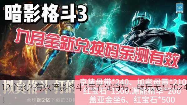 12个永久有效暗影格斗3宝石促销码，畅玩无阻2024！