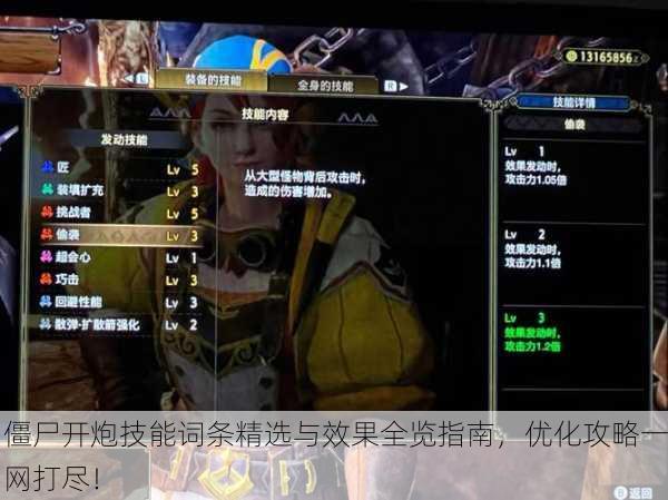 僵尸开炮技能词条精选与效果全览指南，优化攻略一网打尽！
