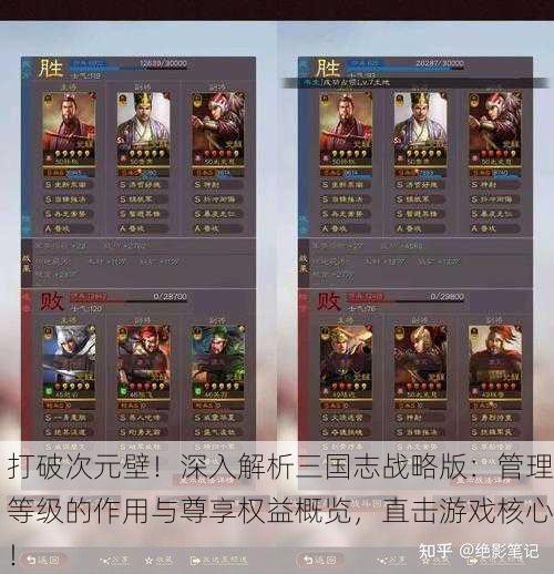 打破次元壁！深入解析三国志战略版：管理等级的作用与尊享权益概览，直击游戏核心！