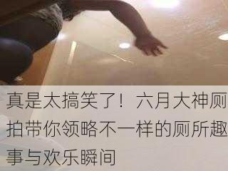 真是太搞笑了！六月大神厕拍带你领略不一样的厕所趣事与欢乐瞬间