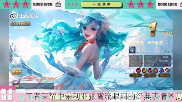 王者荣耀中朵利亚张嘴流眼泪的经典表情图赏