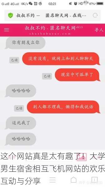这个网站真是太有趣了！大学男生宿舍相互飞机网站的欢乐互动与分享