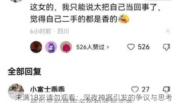 未满18岁请勿观看：深夜神器引发的争议与思考