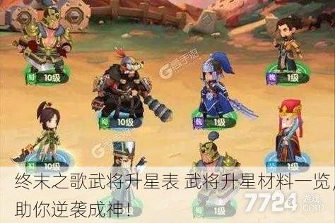 终末之歌武将升星表 武将升星材料一览，助你逆袭成神！