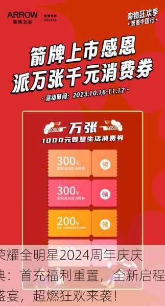 荣耀全明星2024周年庆庆典：首充福利重置，全新启程盛宴，超燃狂欢来袭！
