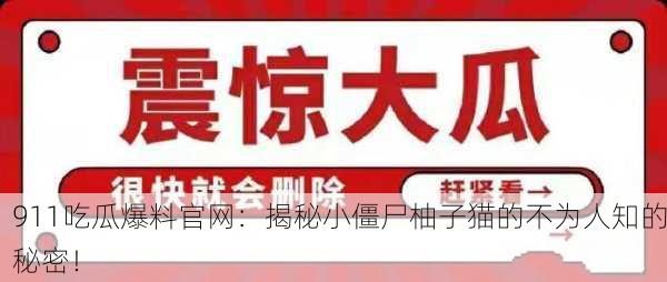 911吃瓜爆料官网：揭秘小僵尸柚子猫的不为人知的秘密！