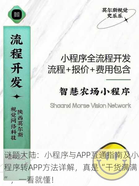 谜题大陆：小程序与APP互通指南及小程序转APP方法详解，真是“干货满满”，一看就懂！
