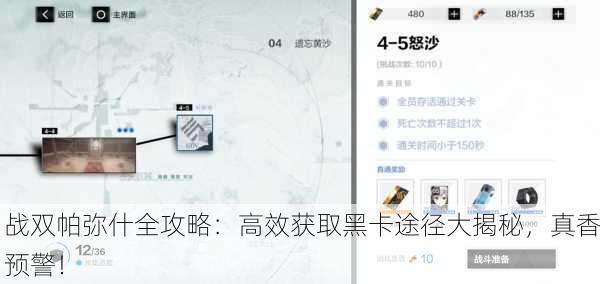 战双帕弥什全攻略：高效获取黑卡途径大揭秘，真香预警！