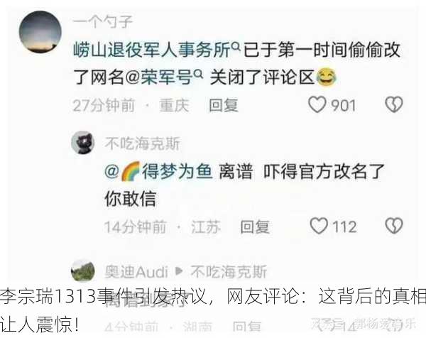 李宗瑞1313事件引发热议，网友评论：这背后的真相让人震惊！