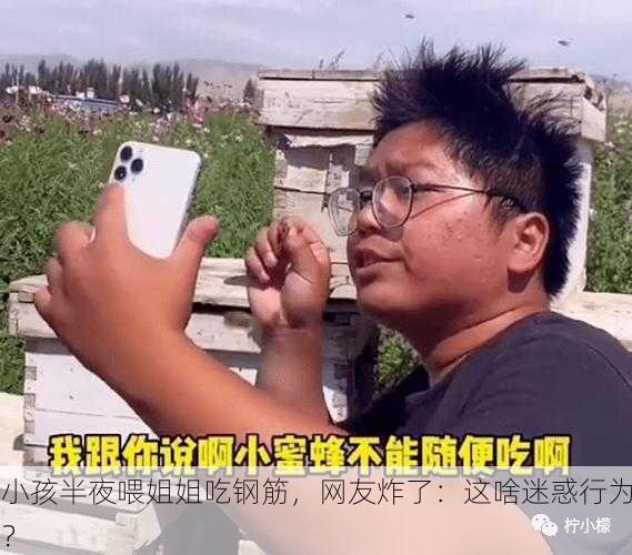 小孩半夜喂姐姐吃钢筋，网友炸了：这啥迷惑行为？