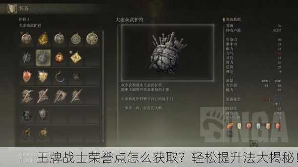 王牌战士荣誉点怎么获取？轻松提升法大揭秘！