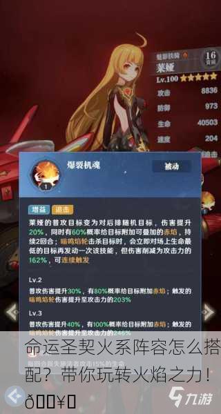 命运圣契火系阵容怎么搭配？带你玩转火焰之力！🔥✨