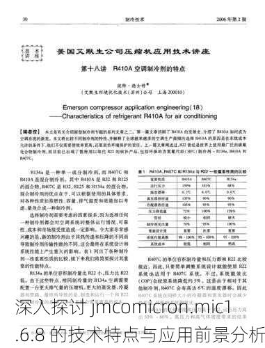 深入探讨 jmcomicron.mic1.6.8 的技术特点与应用前景分析