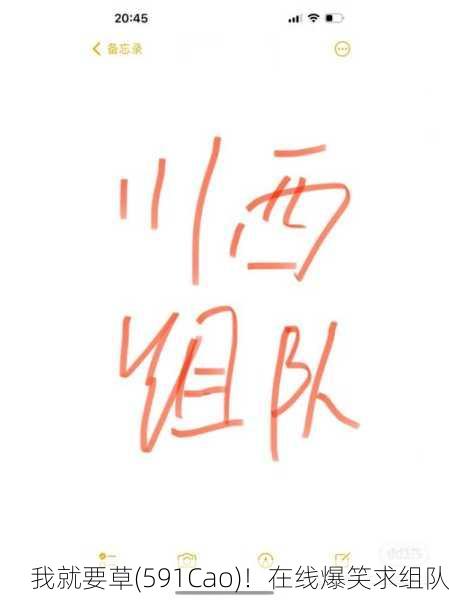我就要草(591Cao)！在线爆笑求组队