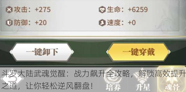 斗罗大陆武魂觉醒：战力飙升全攻略，解锁高效提升之道，让你轻松逆风翻盘！