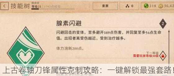 上古卷轴刀锋属性克制攻略：一键解锁最强套路！