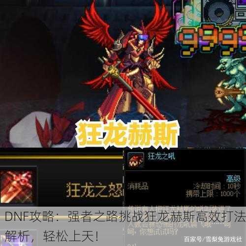 DNF攻略：强者之路挑战狂龙赫斯高效打法解析，轻松上天！