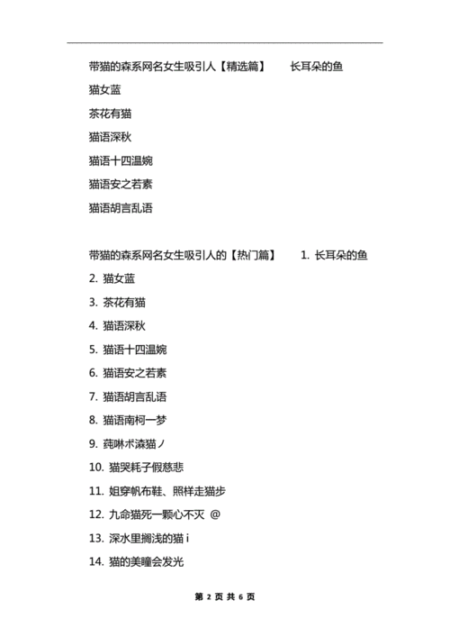 超火新版猫咪地域网名推荐大全，彰显独特魅力