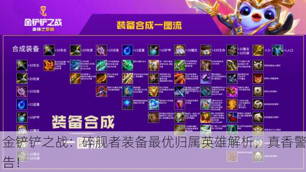 金铲铲之战：碎舰者装备最优归属英雄解析，真香警告！