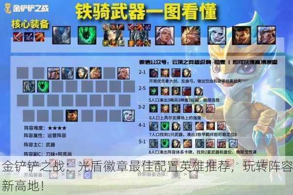 金铲铲之战：光盾徽章最佳配置英雄推荐，玩转阵容新高地！