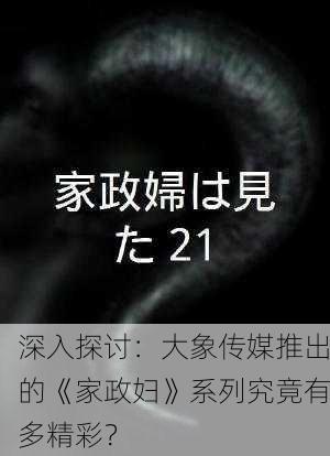 深入探讨：大象传媒推出的《家政妇》系列究竟有多精彩？