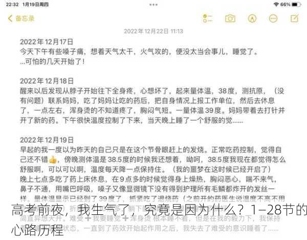 高考前夜，我生气了，究竟是因为什么？1—28节的心路历程