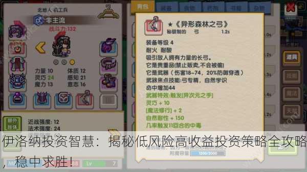 伊洛纳投资智慧：揭秘低风险高收益投资策略全攻略，稳中求胜！