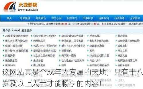 这网站真是个成年人专属的天地，只有十八岁及以上人士才能畅享的内容！