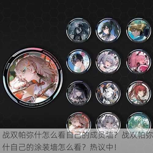 战双帕弥什怎么看自己的成员墙？战双帕弥什自己的涂装墙怎么看？热议中！
