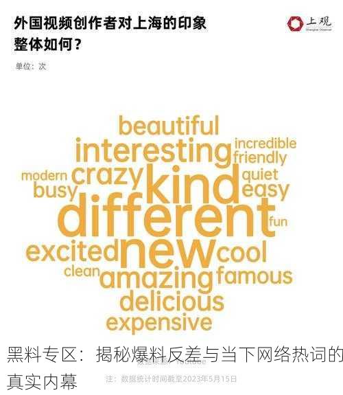 黑料专区：揭秘爆料反差与当下网络热词的真实内幕