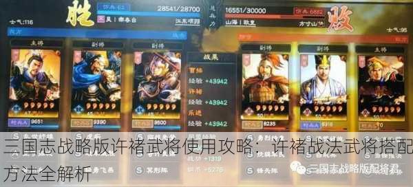三国志战略版许褚武将使用攻略：许褚战法武将搭配方法全解析