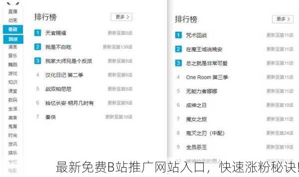 最新免费B站推广网站入口，快速涨粉秘诀!