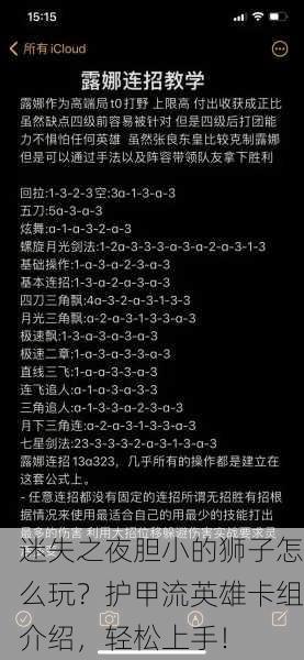 迷失之夜胆小的狮子怎么玩？护甲流英雄卡组介绍，轻松上手！