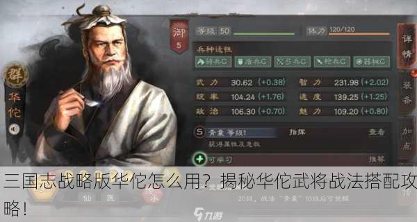 三国志战略版华佗怎么用？揭秘华佗武将战法搭配攻略！