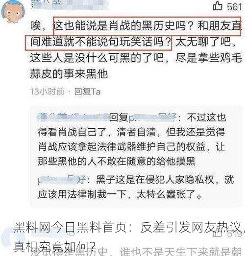 黑料网今日黑料首页：反差引发网友热议，真相究竟如何？