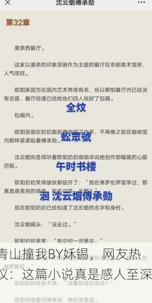 青山撞我BY姀锡，网友热议：这篇小说真是感人至深！