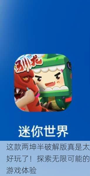 这款两坤半破解版真是太好玩了！探索无限可能的游戏体验