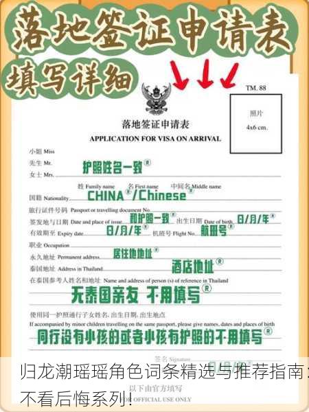 归龙潮瑶瑶角色词条精选与推荐指南：不看后悔系列！